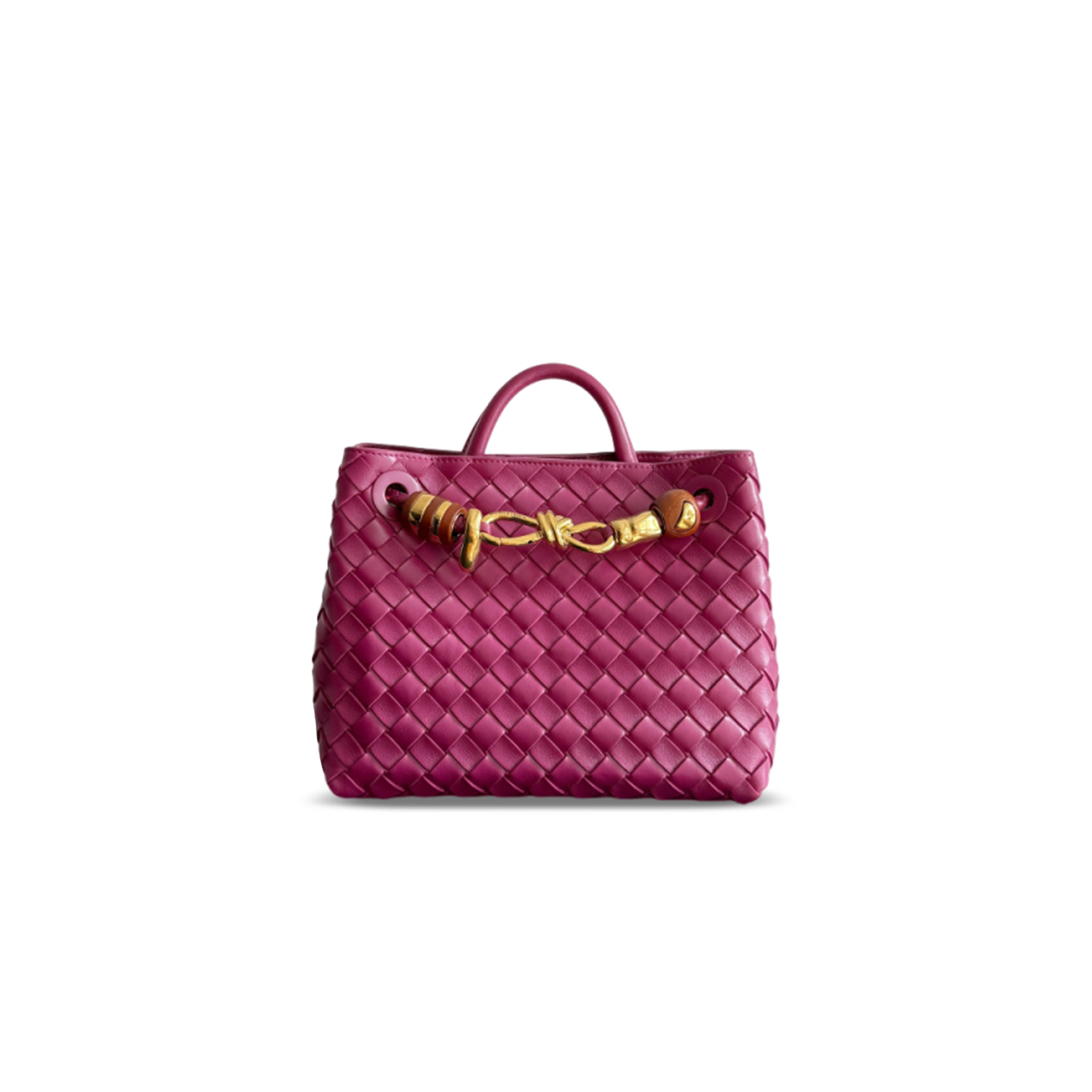 BOTTEGA VENETA SMALL ANDIAMO BERRY RED 743568 (25*22*10.5cm)
